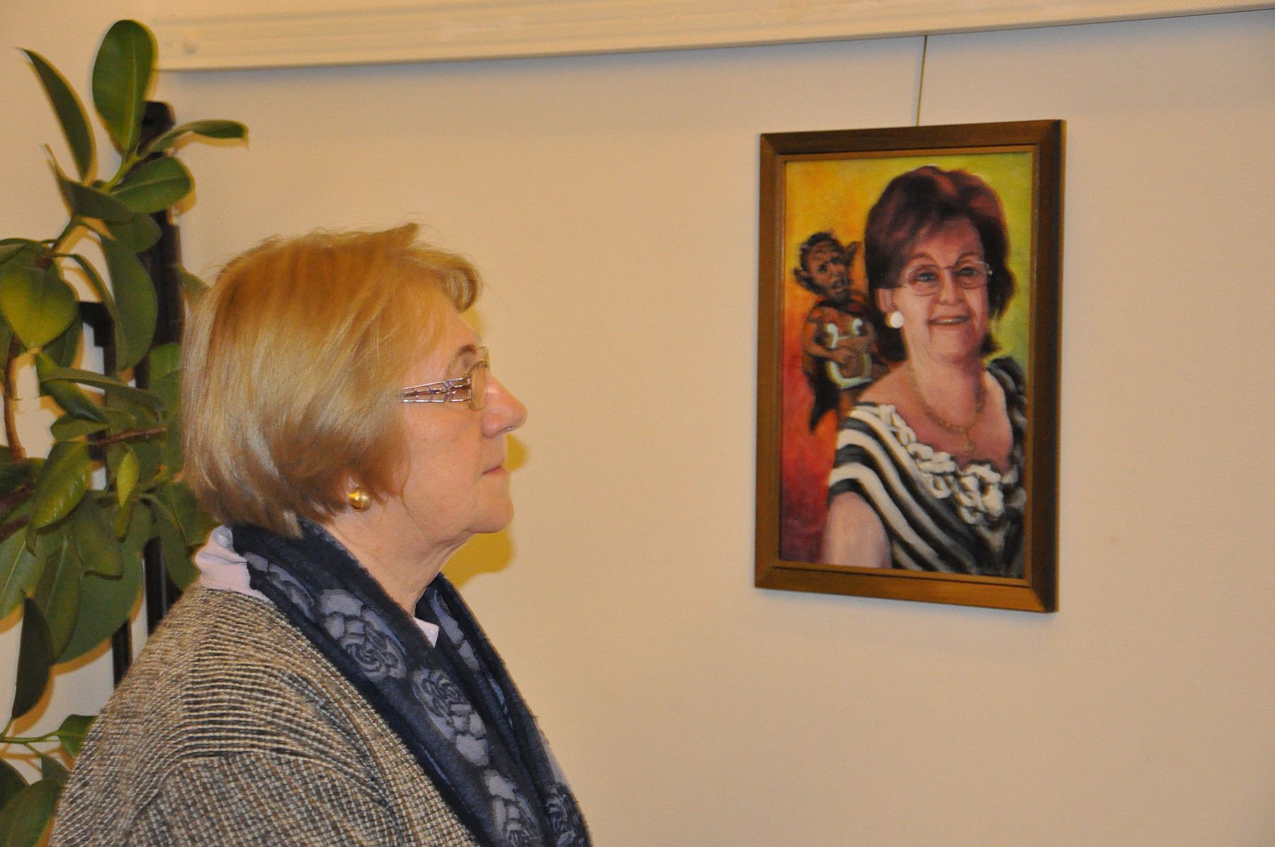 Szakál Antal karikatúra-kiállításának megnyitója